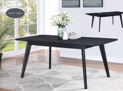 15420 140cm Extension Dining Table (Black)