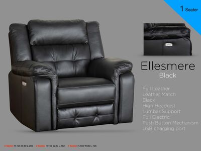 15344 Armchair Black (Electric)
