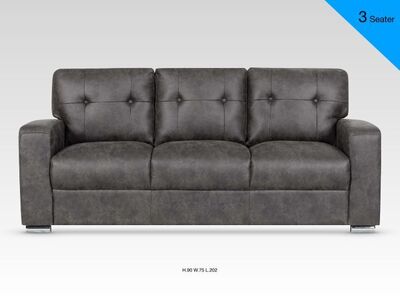 14796 3 Seater Dark Grey