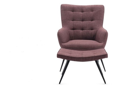 15481 Accent Chair & Stool Mulberry