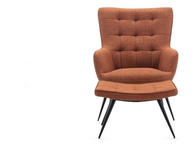 15482 Accent Chair & Stool Copper