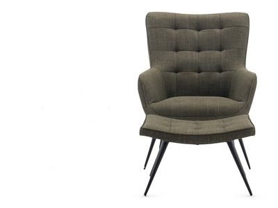 15483 Accent Chair & Stool Moss Green