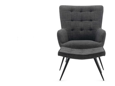 15484 Accent Chair & Stool Charcoal