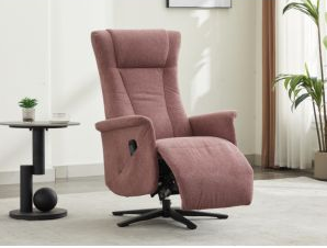 16625 Swivel Electric Recliner Rose - Dual Motor