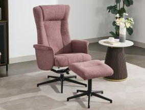 16628 TV Chair & Stool Rose