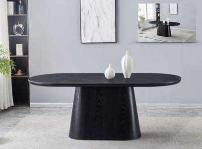 15967 Dining Table Black Top