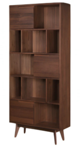 15416 Large Double Bookcase (Walnut)