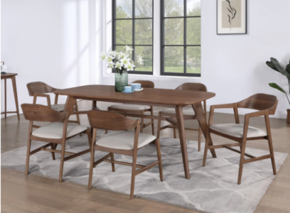 16055 180cm Dining Set (Walnut)