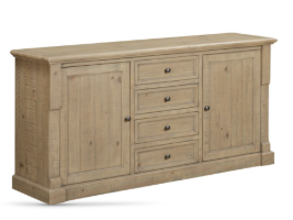 16549 Rustic 2 Door 4 Drawer Sideboard