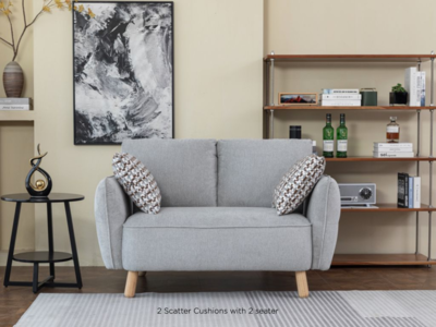 16594 2 Seater Light Grey