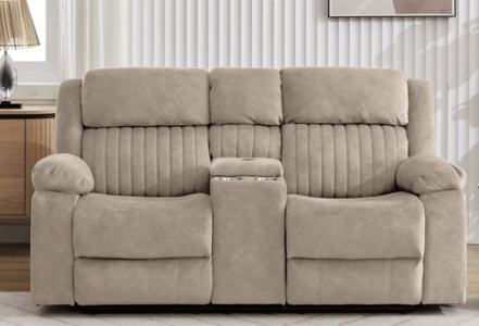 16461 2 Seater Recliner With Console Taupe
