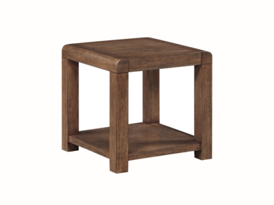 16491 Dark Oak End Table With Shelf