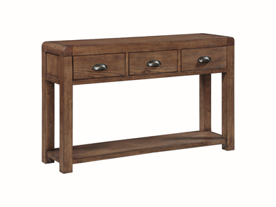 16499 Dark Oak 3 Drawer Hall Table