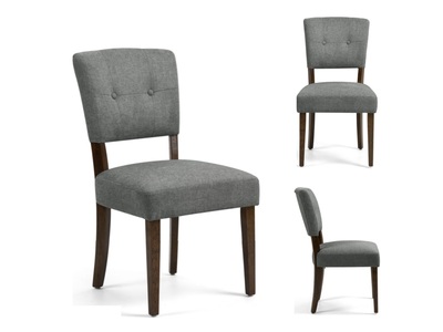 16767 Dining Chair - Grey Fabric Dark Oak