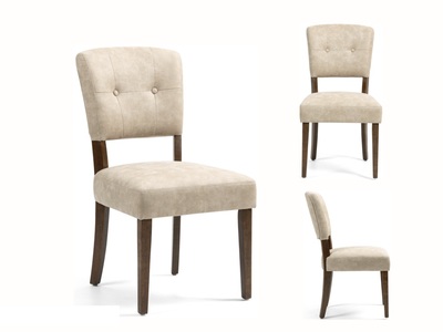 16768 Dining Chair - Beige Bison Dark Oak