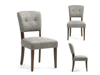 16770 Dining Chair - Grey Bison Dark Oak