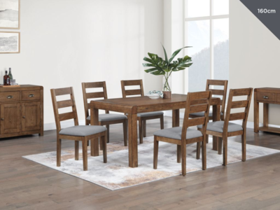 17049 Dark Oak 1.6m Dining Set