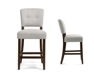 16700 Counter Stool - Beige Fabric Dark Oak