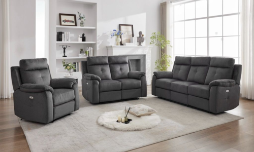 16867 3+1+1 Fabric Suite Anthracite (Electric)