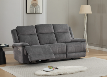 16567 3 Seater Electric Recliner Storm