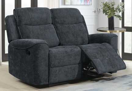 16606 2 Seater Recliner Dark Grey
