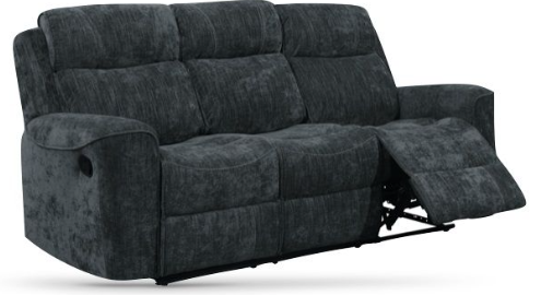 16605 3 Seater Recliner Dark Grey