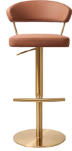 16658 Barstool Gold Saddle Brown Fusion
