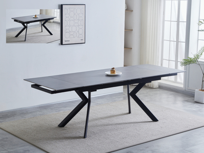 15976 Extension Dining Table Light Grey