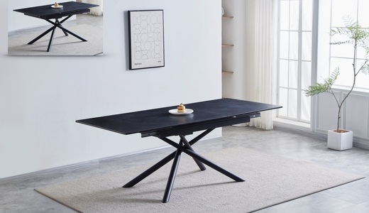 15973 Extension Dining Table Dark Grey