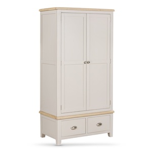 16525 Painted Double Wardrobe with 2 Drawers