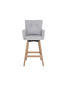 16720 Fabric Counter Stool Silver Grey