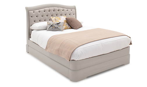 Bed Upholstered Headboard Taupe