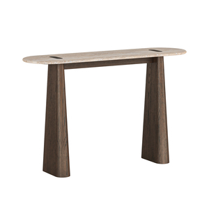 9044 Console Table With Travertine Top