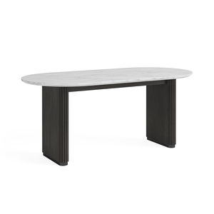 7371 Oval Dining Table Marble Top