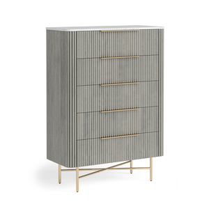 7393 5 Drawer Chest - Marble Top