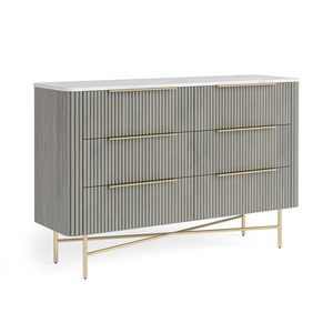 7393 5 Drawer Chest - Marble Top