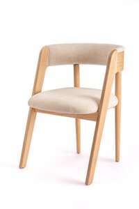 CH-DAN Danu Upholstered Oak chair with Curved Backrest