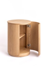 MIL-ST 1 Door Round Side Table
