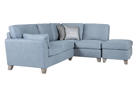 Ctl-307-BL-RHF Corner Group - Blue (RHF) (2 Scatter Cushions)
