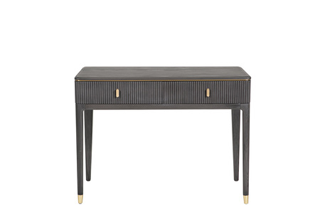 Dil-414-EB Dressing Table 2 Drawer Ribbed - Ebony