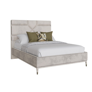 Dil-405-ST Bed 5' - Stone Sand Velvet