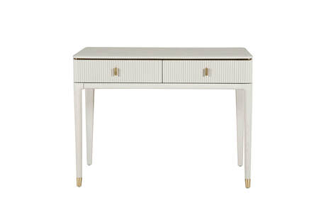 Dil-414-ST Dressing Table 2 Drawer Ribbed- Stone