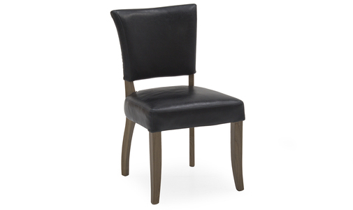 Duk-111-BL Dining Chair Leather - Ink Blue