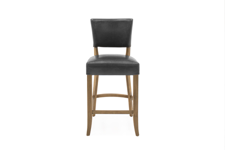 Duk-250-BL Bar Chair Leather - Ink Blue