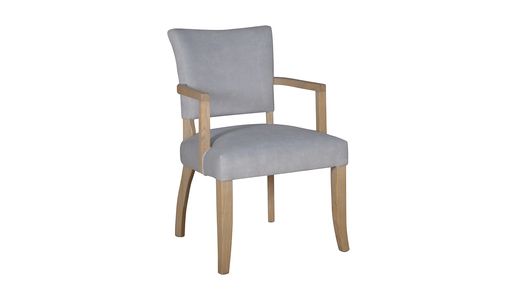 Duk-341-GY Arm Chair Velvet - Light Grey
