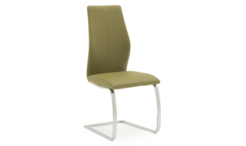 Eli-112-OL Dining Chair - Chrome Leg Olive