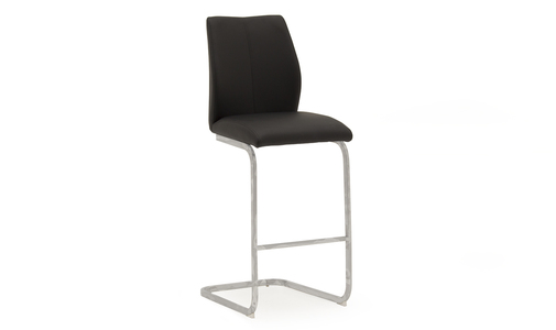 Eli-250-BK Bar Chair - Chrome Leg Black