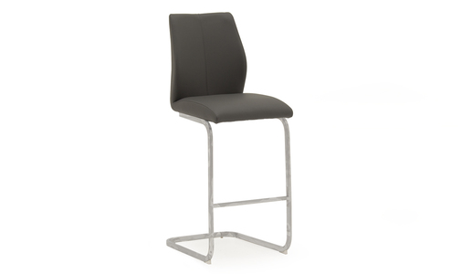 Eli-250-GY Bar Chair - Chrome Leg Grey