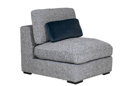 Hum-509-BL Armless Armless Sectional - Blue