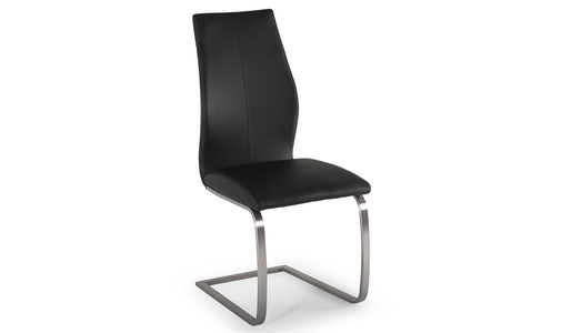 Irm-111-BK Dining Chair - Brushed Steel Black